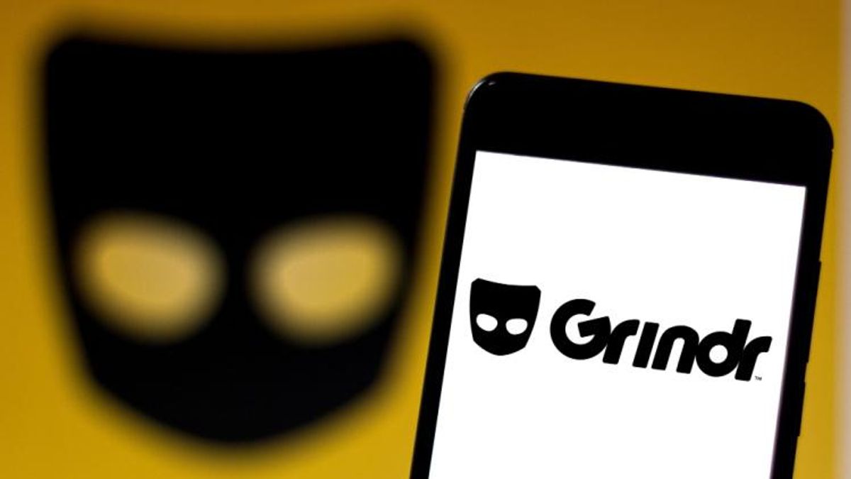Grindr image on phone