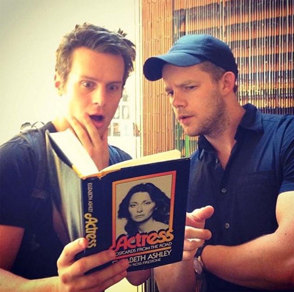 Groff with co-star Russell Tovey