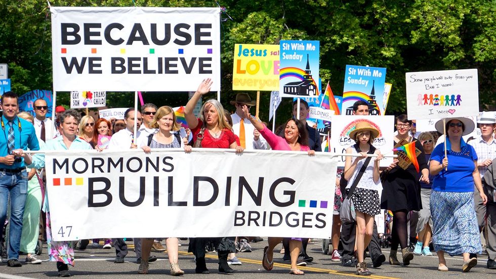 Group Mormons Building Bridges march Salt Lake City Utah LGBTQ Pride Parade