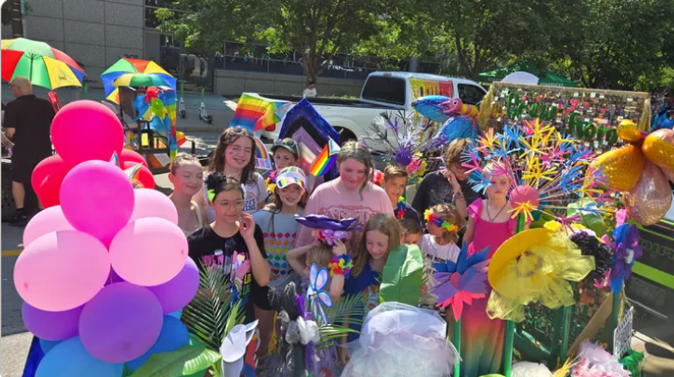 Group of children at LGBTQ+ Pride in Omaha