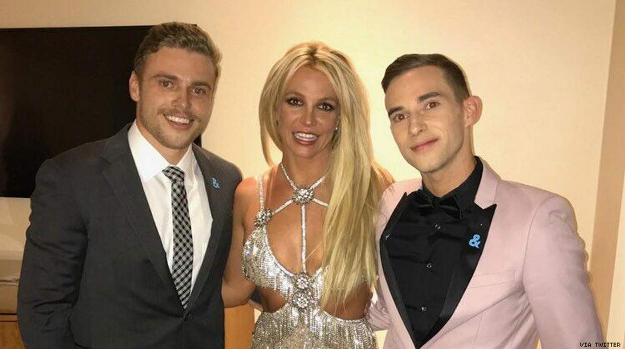 Gus Kenworthy and Britney Spears and Adam Rippon