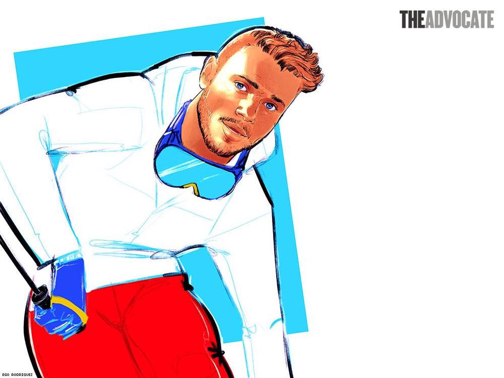 Gus Kenworthy, illustration by Ego Rodriguez