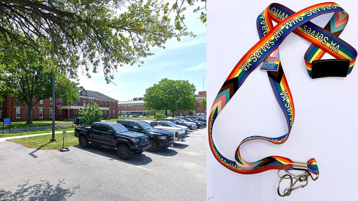 Hampton VA Medical Center LGBTQIA pride Rainbow Lanyard for work badge