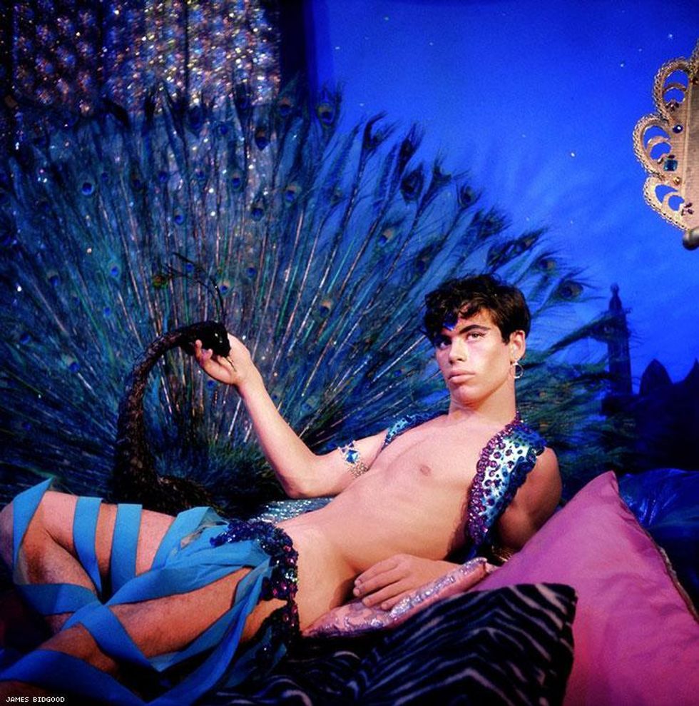 Harem Boy in front of Peacock, Mid-to-late 1960s Digital C-Print Courtesy of ClampArt, New York