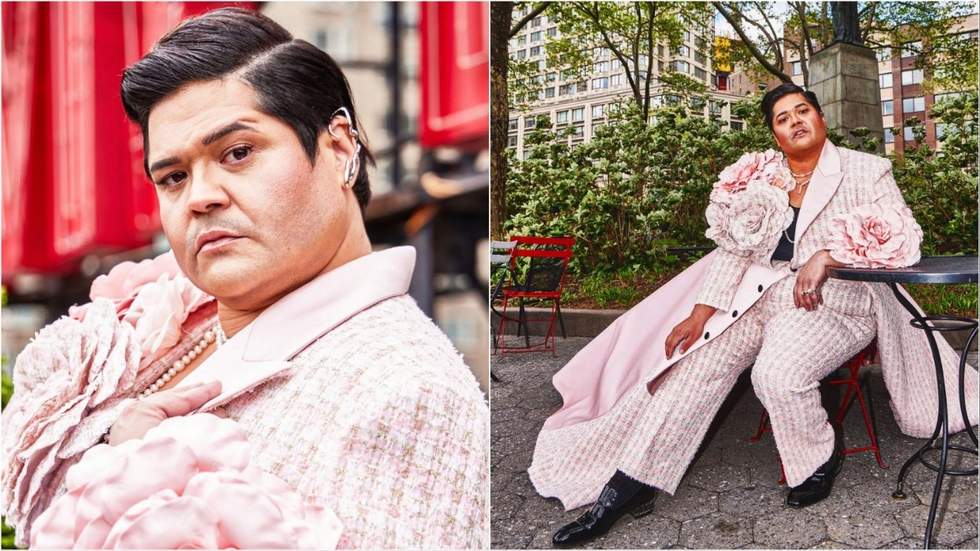 Harvey Guillén in Christian Siriano