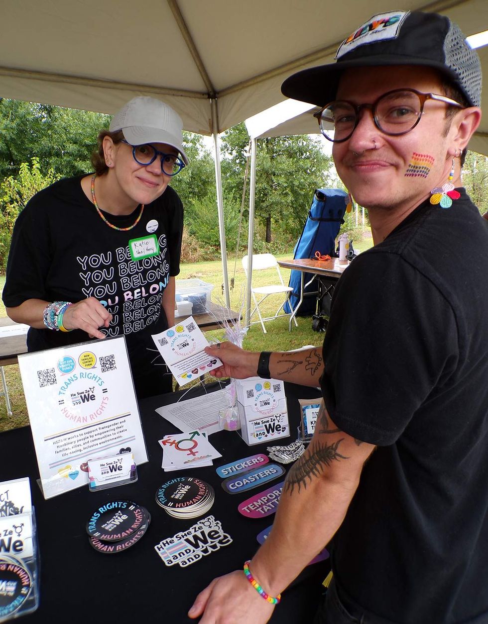 He She Ze and We info table at Richmond RVA LGBTQIA Pridefest 2025