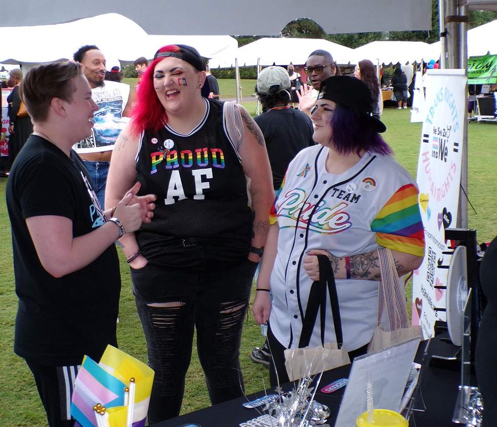 He She Ze and We info table at Richmond RVA LGBTQIA Pridefest 2025