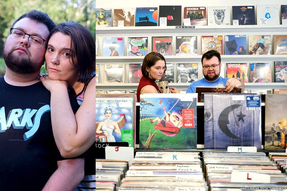 Henson and his fiancee, Aly Young.