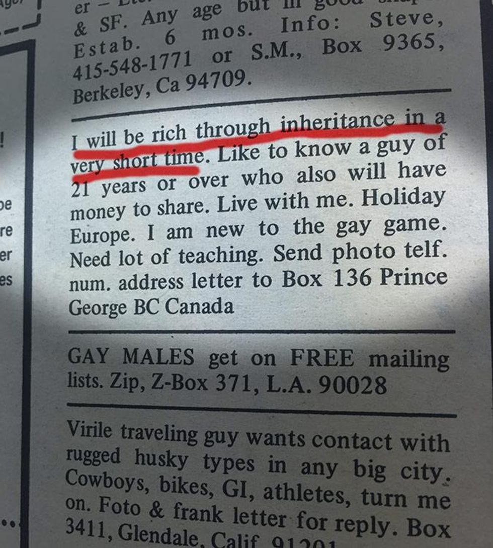 He's got a pillow in one hand and is ready to smother. September 1969