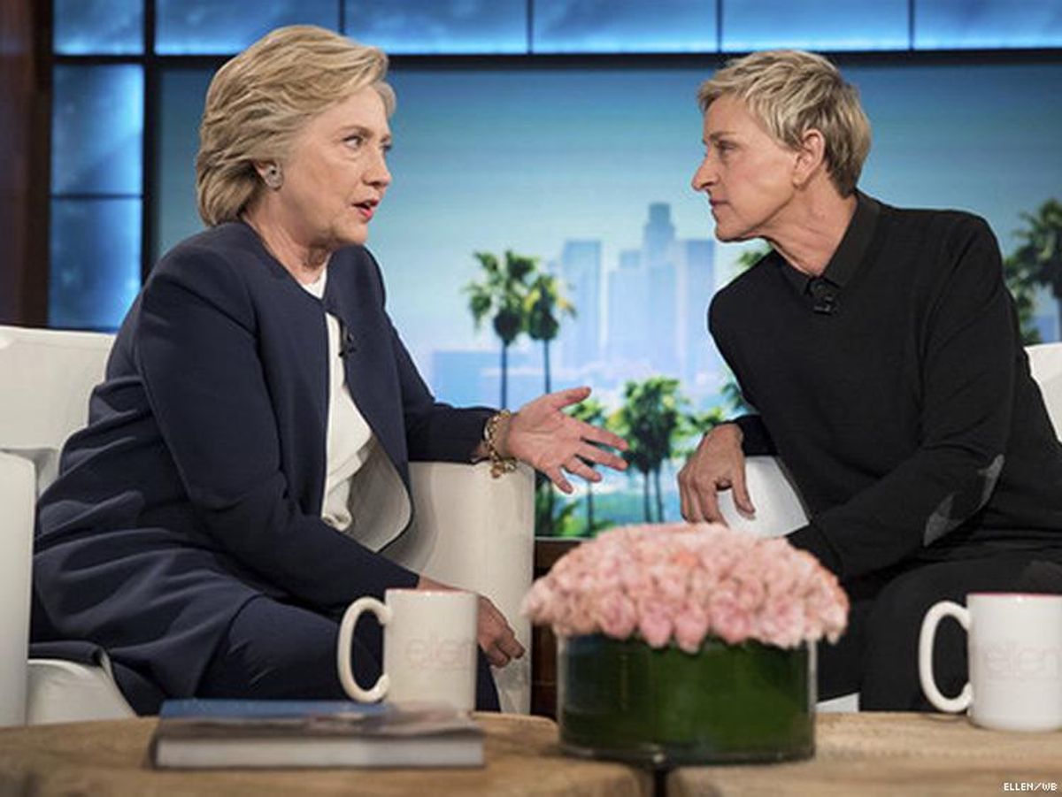 Hillary Clinton and Ellen DeGeneres