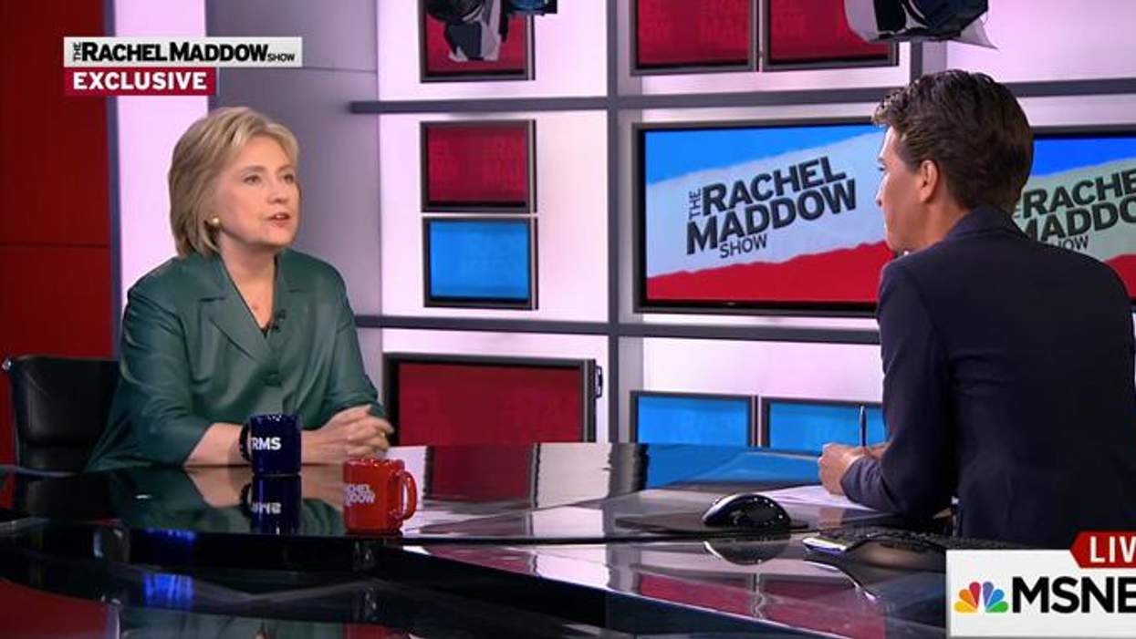 Hillary Clinton and Rachel Maddow