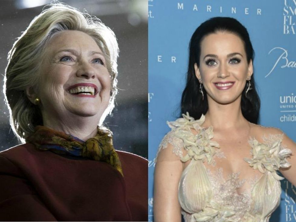 Hillary Clinton Surprises Katy Perry at UNICEF Ball (Video)