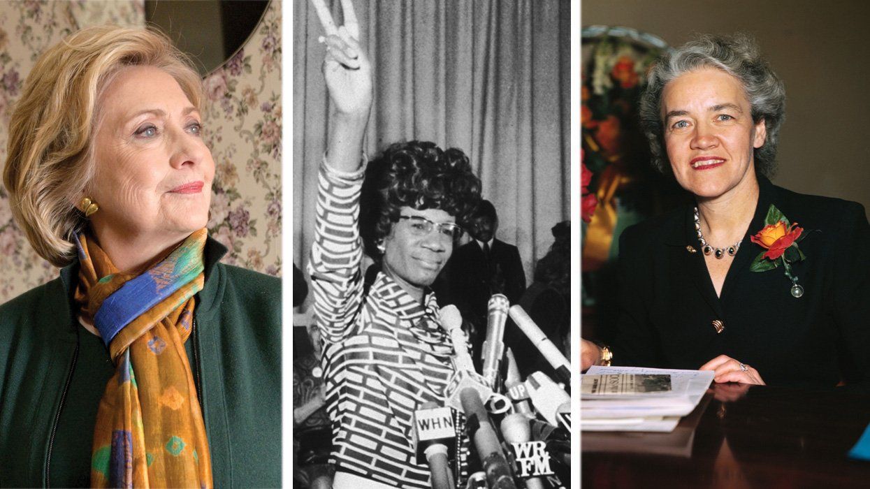 Hillary Clinton, Shirley Chisholm, and Margaret Chase Smith