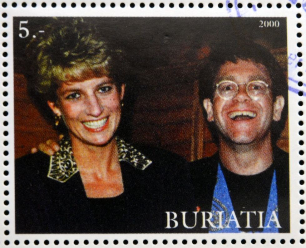 Historical Stamp Diana Princess of Wales Elton John