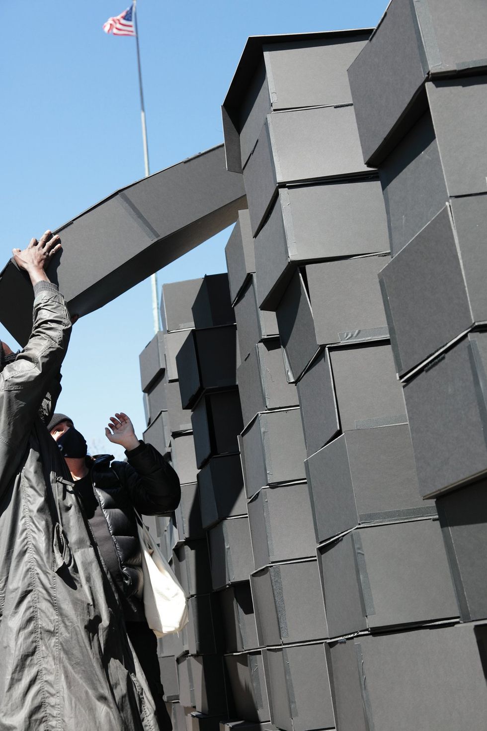 HIV and AIDS activists hold coffin delivery to protest PEPFAR cuts at State Department building in Washington, D.C., April 17, 2025