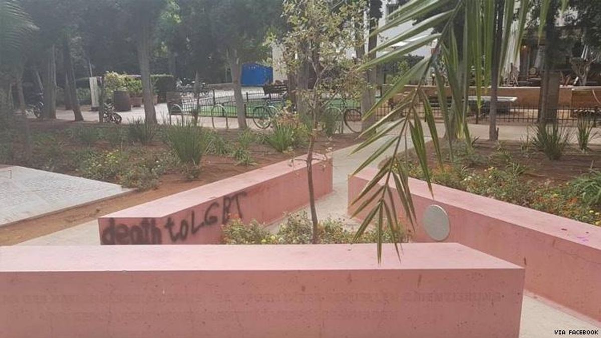 Holocaust Memorial Defaced With Graffiti Stating "Death To LGBT"