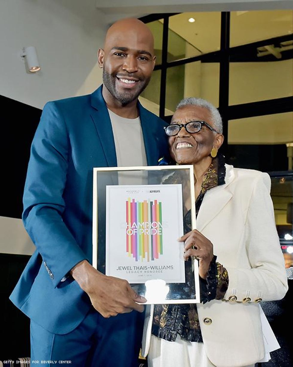 Host Karamo Brown (L) and Honoree Jewel Thais-Williams