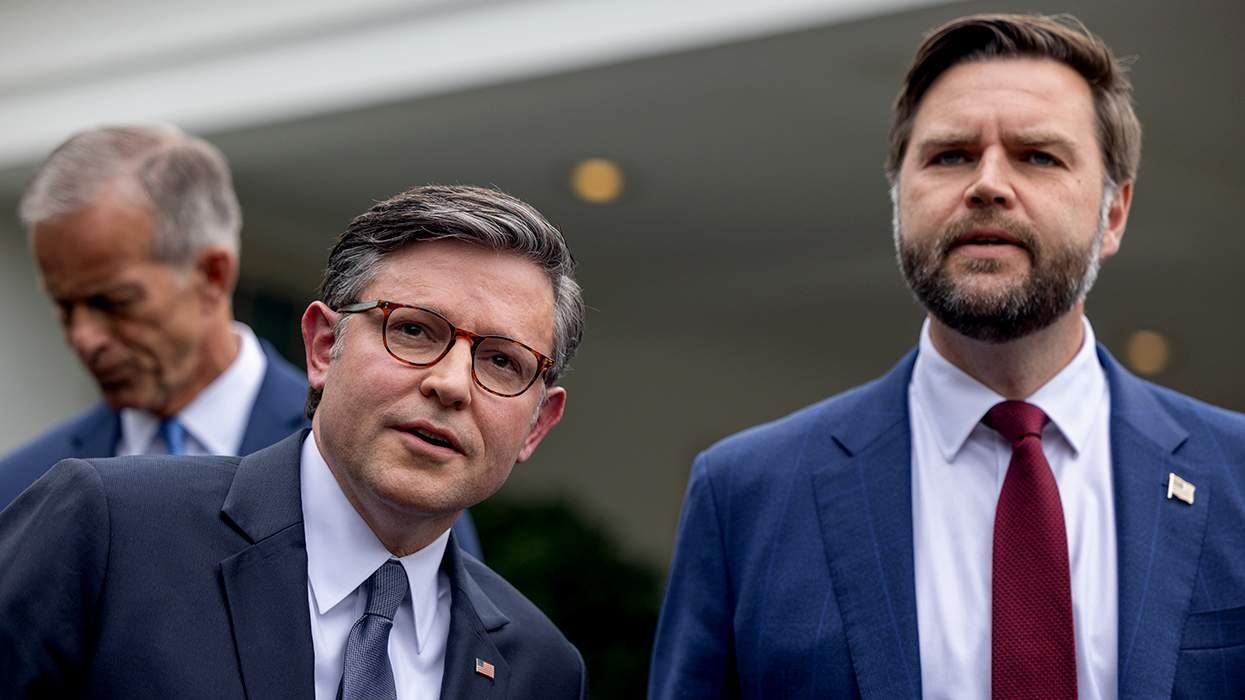 House Speaker Mike Johnson US Vice President JD Vance Sen. John Thune