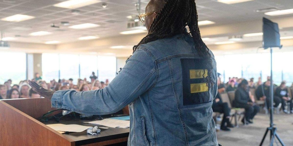 An LGBTQ+ faith event opened its doors as Turning Point USA shut people out, deep in the heart of Texas