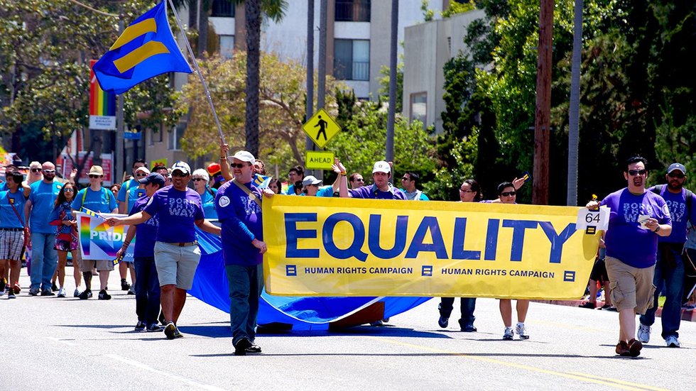 HRC pride parade contingent
