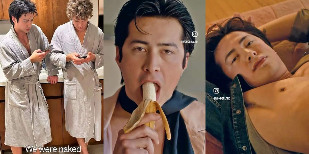 Heated Rivalry's Hudson Williams is a mouthful in splashy new photo shoot