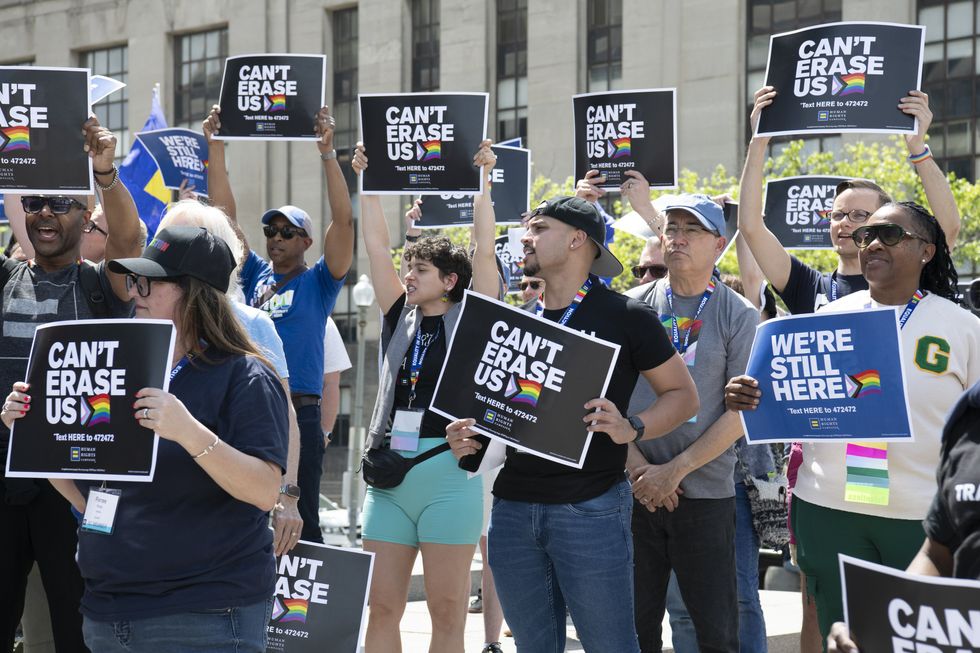 Human Rights Campaign Stages Die In in front of the Department of Health and Human Services to Protest Trump Health Care Cuts