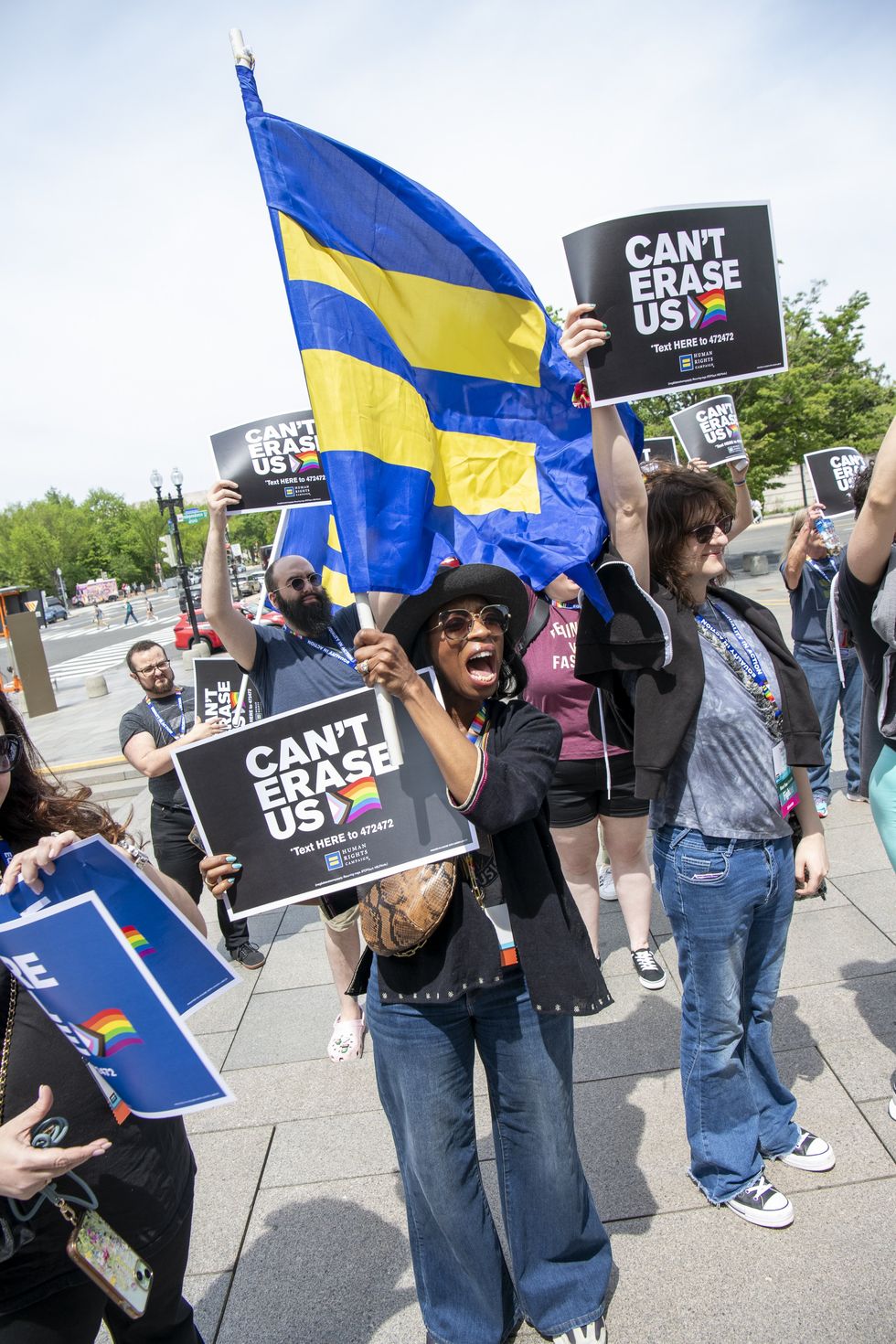 Human Rights Campaign Stages Die In in front of the Department of Health and Human Services to Protest Trump Health Care Cuts
