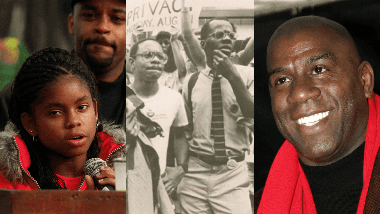 ​Hydeia Broadbent; Colin Robinson and Charles Angel; Magic Johnson