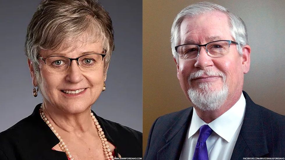 Idaho Republican Reps. Lori McCann and Bruce Skaug