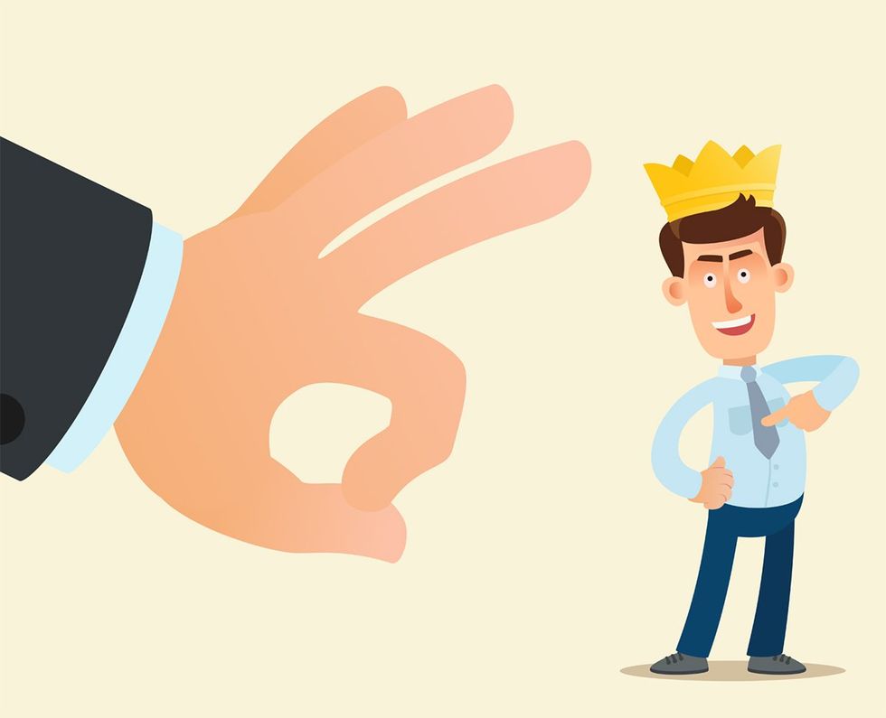 illustration fingers and short king