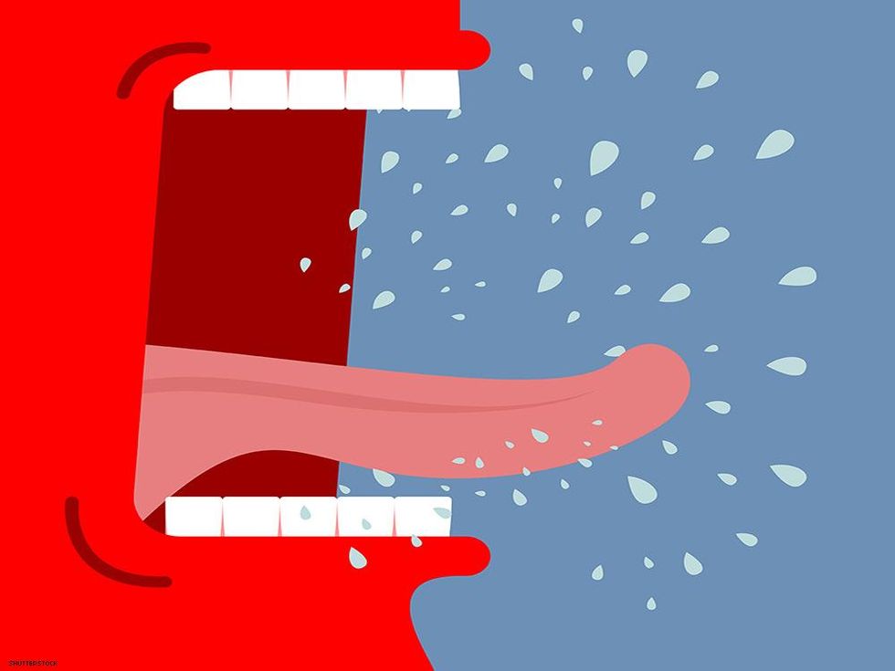 illustration wet tongue