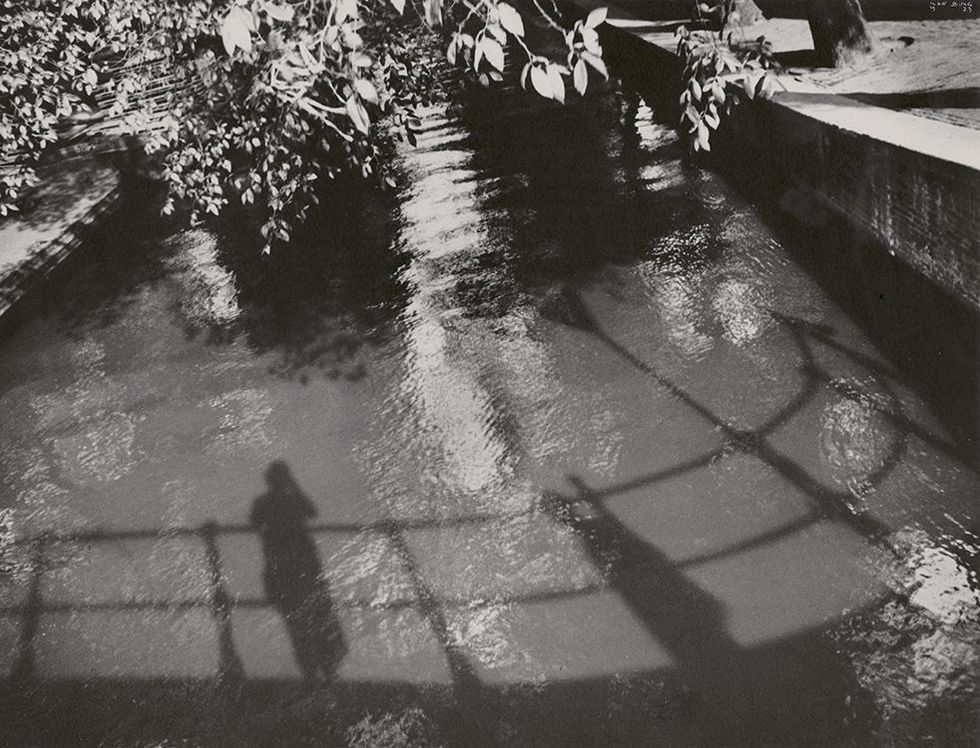 Ilse Bing Self-Portrait, Canal Saint Martin, Paris, 1930\u2019s 10 x 13 1/3\u201d gelatin silver print