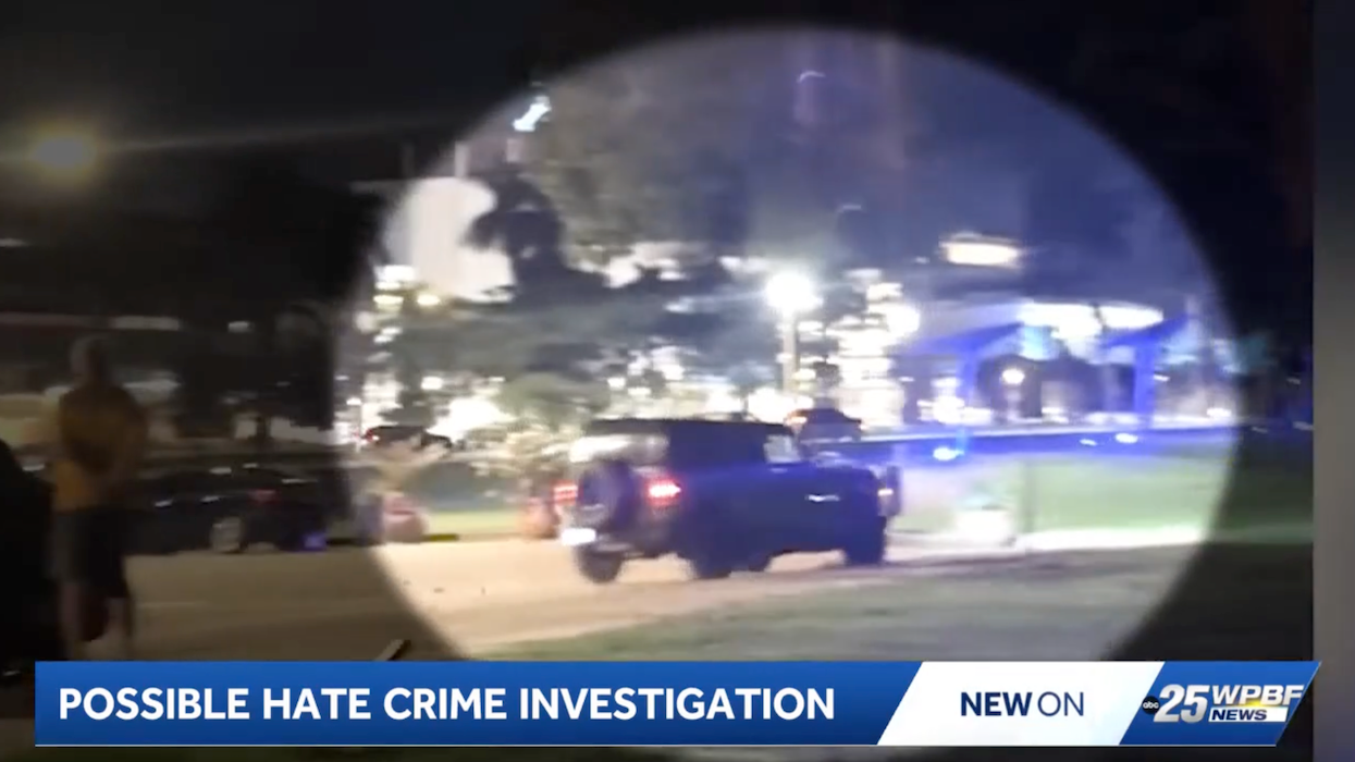 Image of a car driving recklessly in Florida park