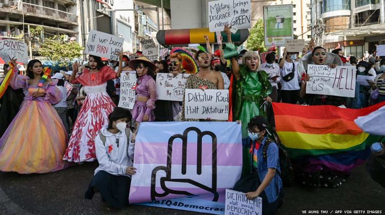 Myanmar LGBTQ+ Community Joins Protests Against Military Coup