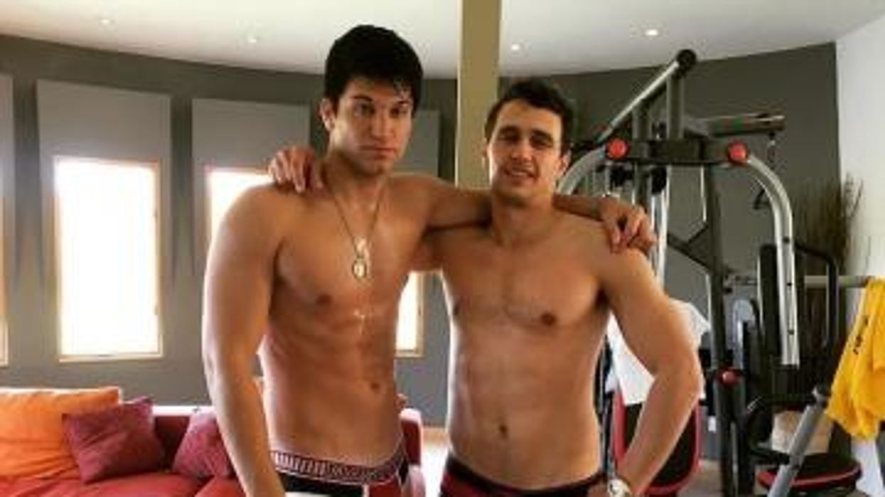 Keegan Allen, James Franco Share Behind-the-Scenes Photo on 'King Cobra' Film