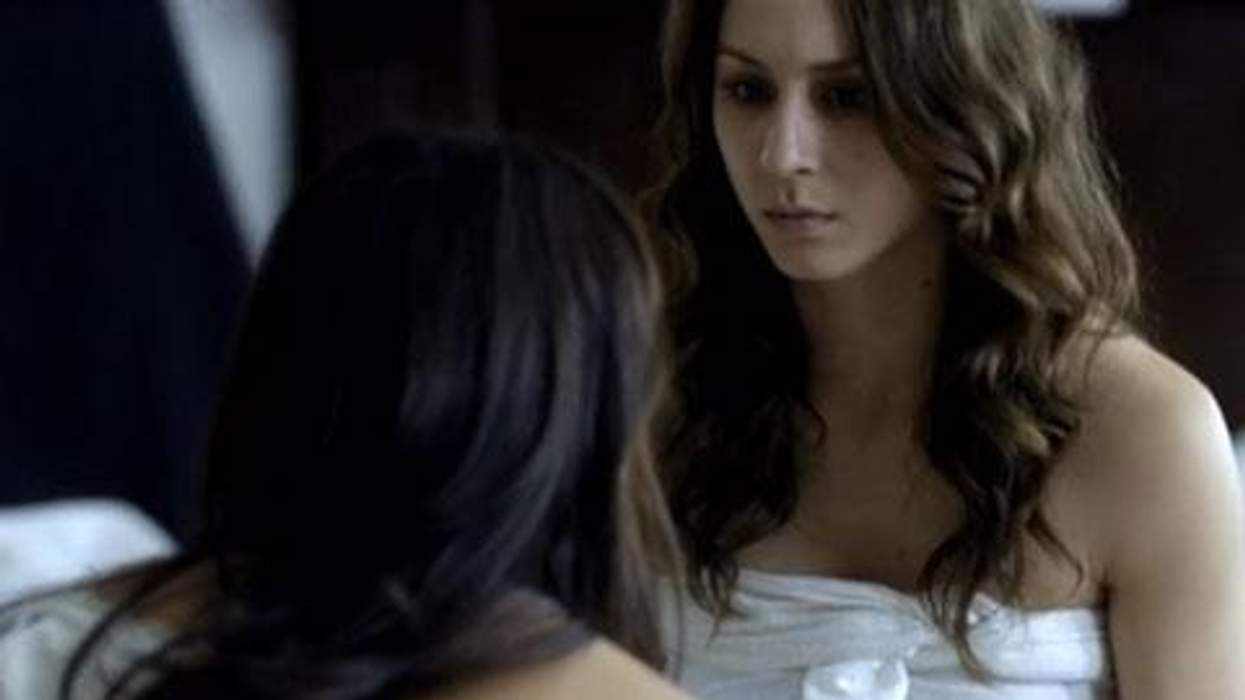 WATCH: 'Pretty Little Liars' Troian Bellisario and Shay Mitchell Don Bedsheets for 'Immediately Afterlife'