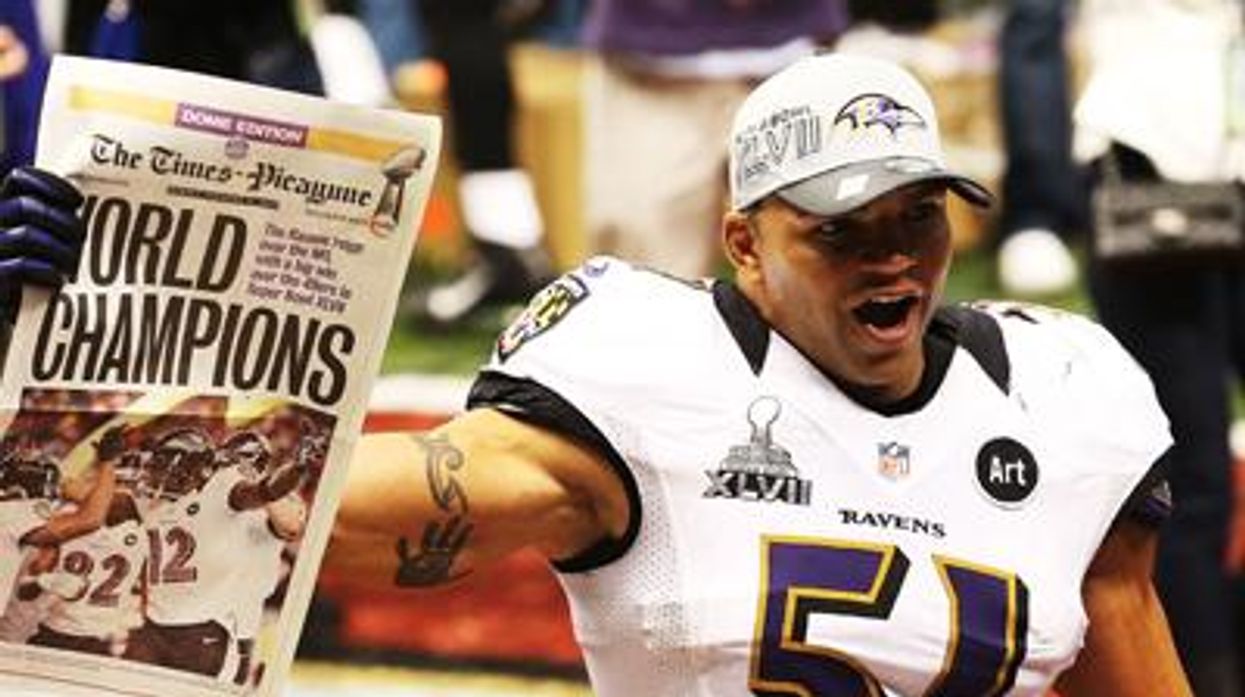Our Favorite Baltimore Raven Celebrates