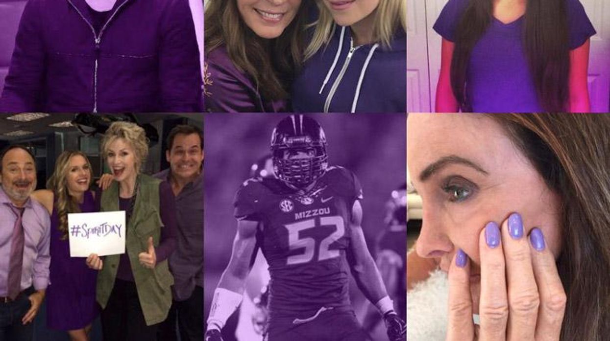 Celebrities and Brands That Went Purple for #SpiritDay