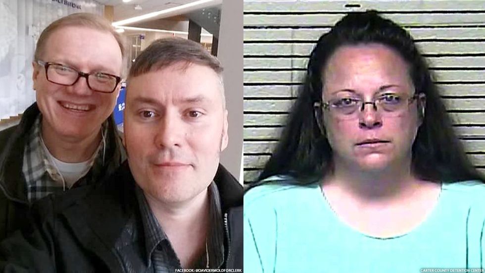 
<p>Kim Davis Must Pay Damages to One Gay Couple, Doesn't Have to Pay Another</p>
