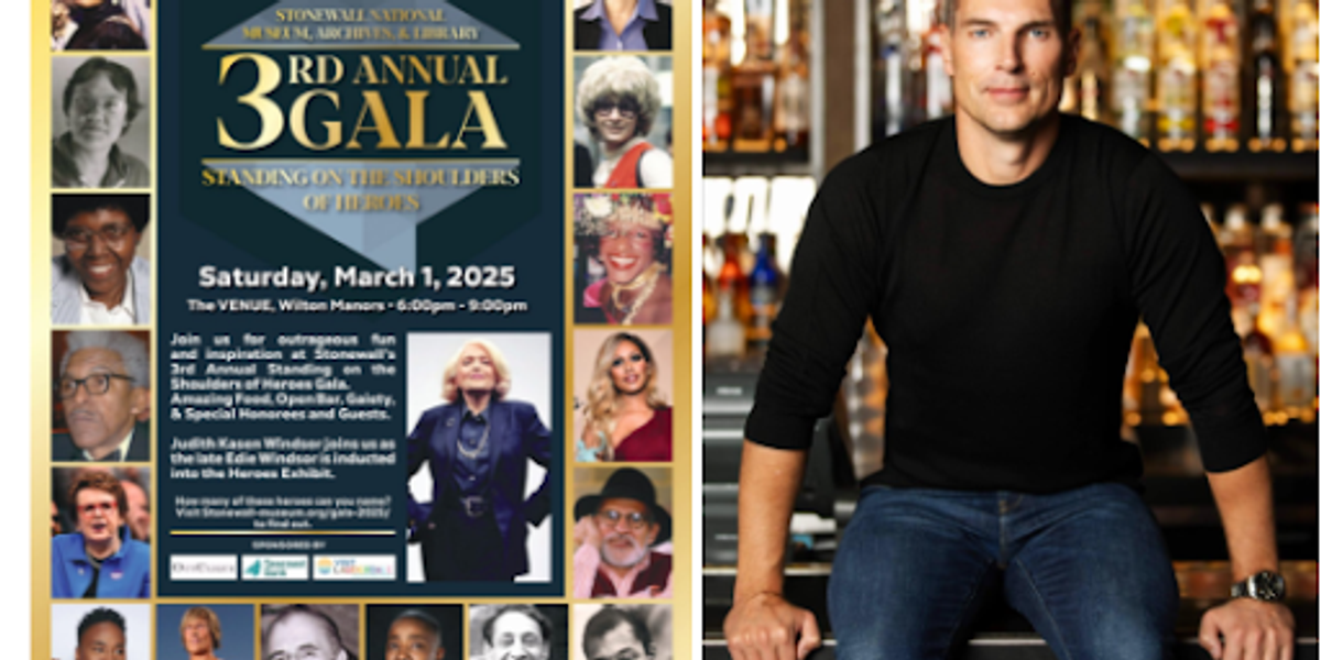 Standing on the Shoulders of Heroes Gala 2025 to honor Out100 alums Tristan Schukraft & Edie Windsor with Diana Nyad & Rita Mae Brown