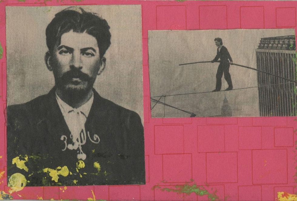 "In a Lonely Place," mixed media on board