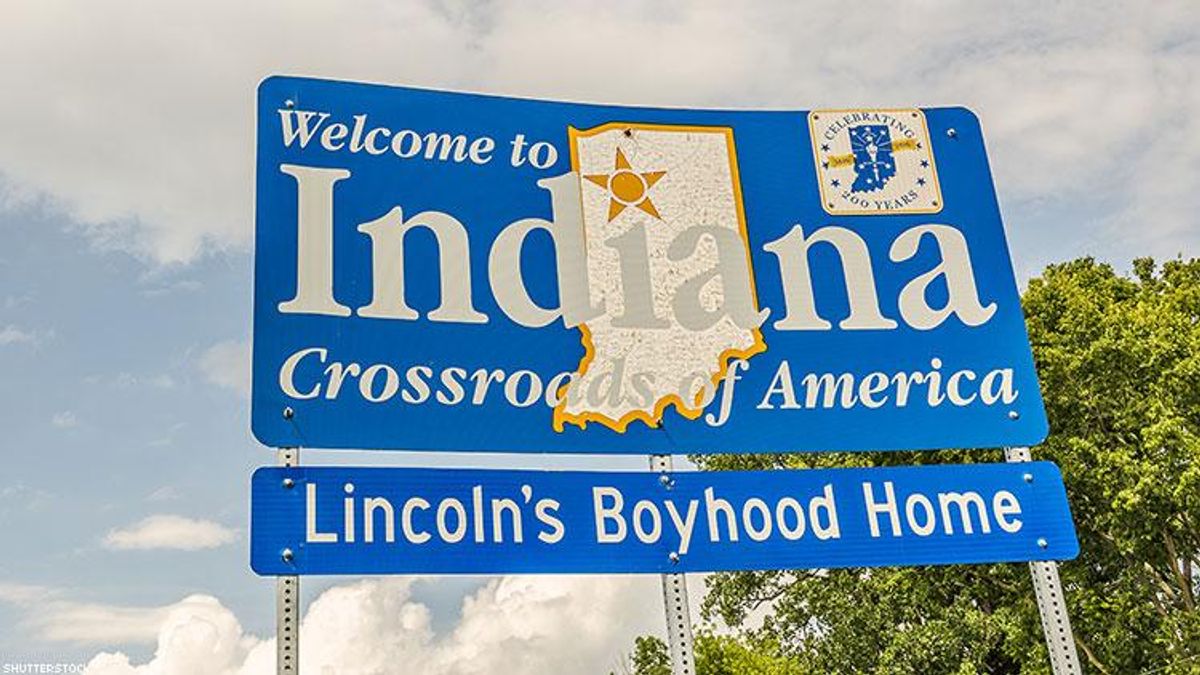 Indiana welcome sign