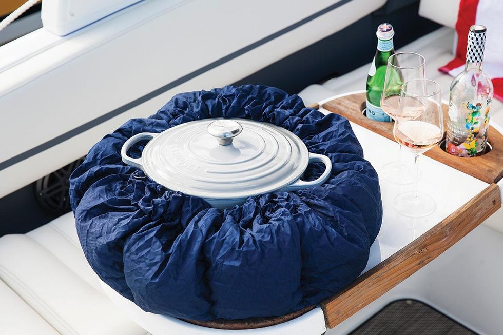 Ingenious Wonderbag cooks without electricity or fire (after initial boil) so you can arrive on the slopes with dinner ready.