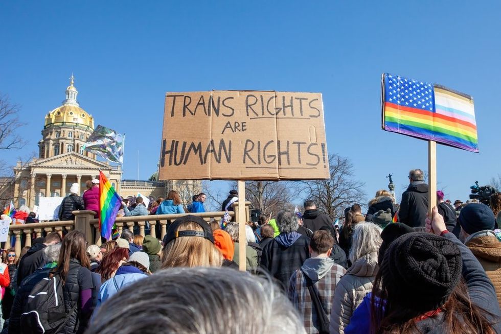Iowa capital anti-LGBTQ+ legislation protest