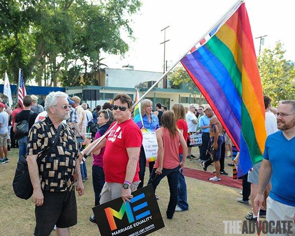 It was a rainbow flag kind of day.