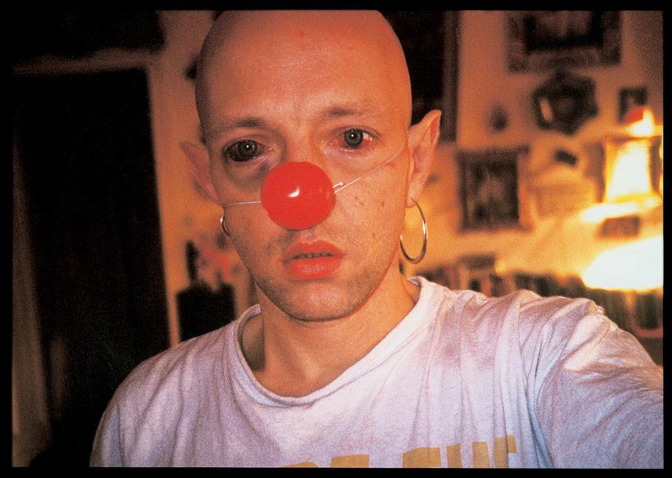 J\u00fcrgen Baldiga, Selfportrait with clown nose, 1992