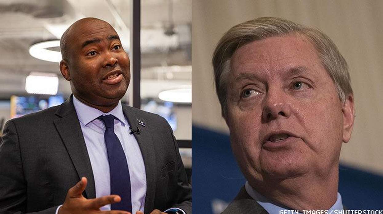 Jaime Harrison and Lindsey Graham