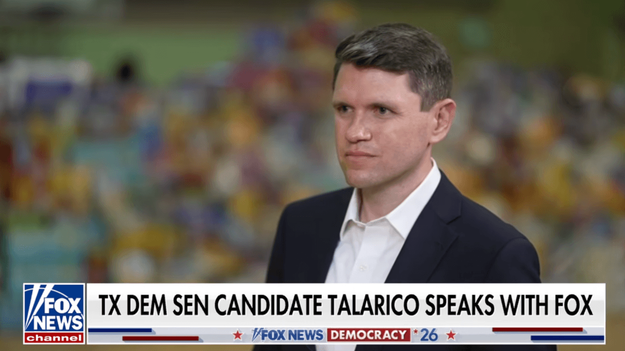 James Talarico being interviewed on Fox News