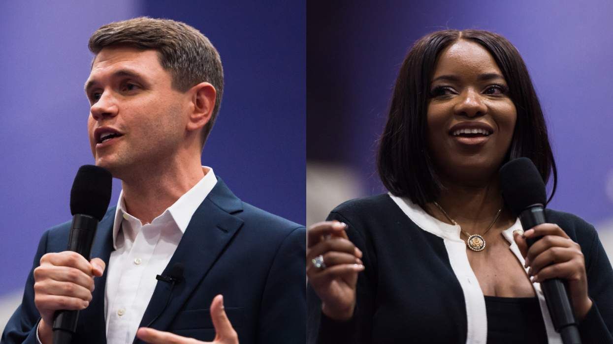 James Talarico (L); Jasmine Crockett (R)