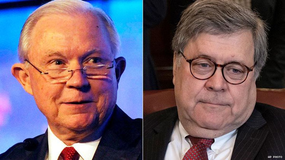 Jeff Sessions and William Barr